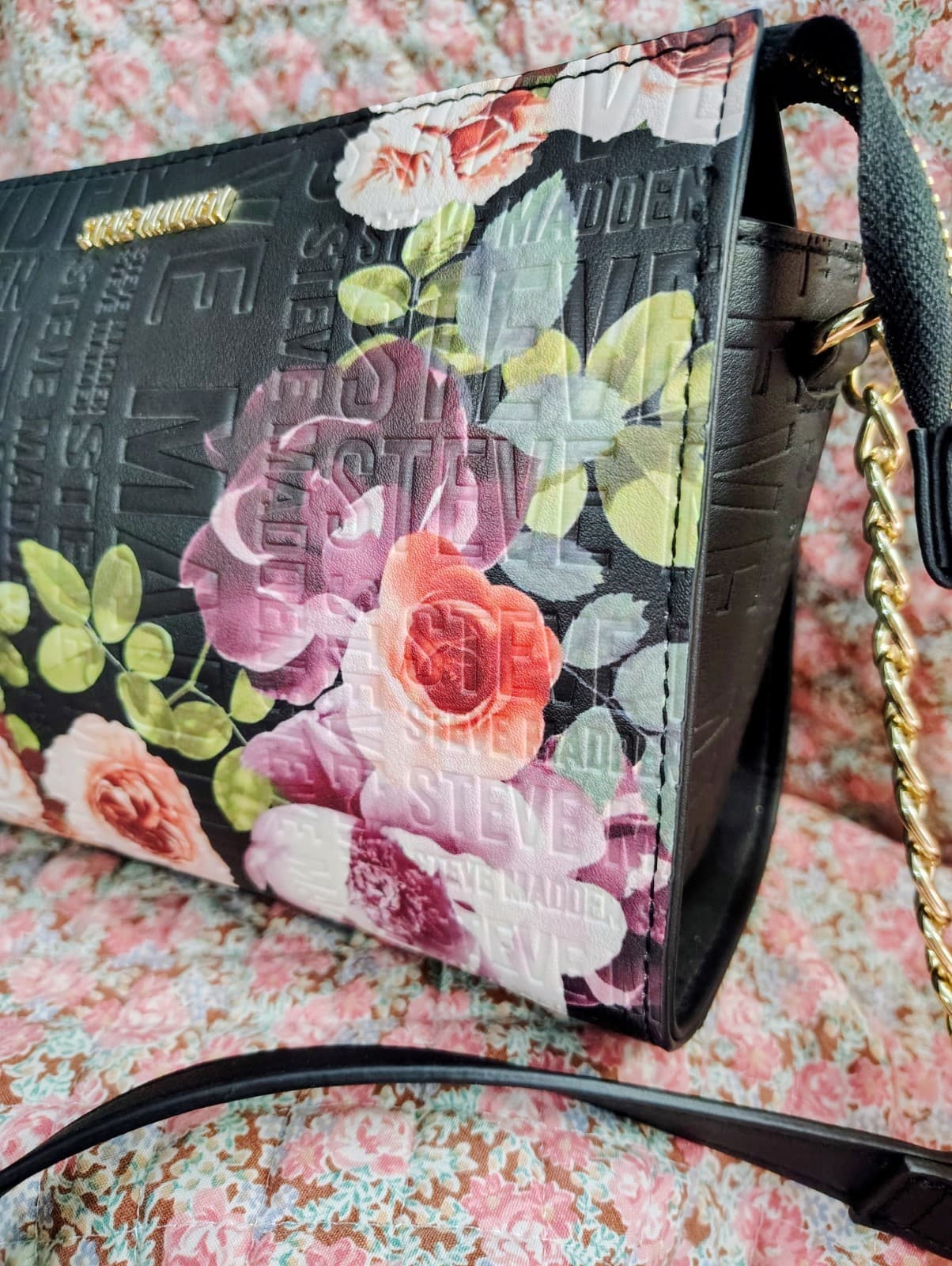 NWOT Steve Madden Floral Roses Crossbody Bag - Thumbnail 2