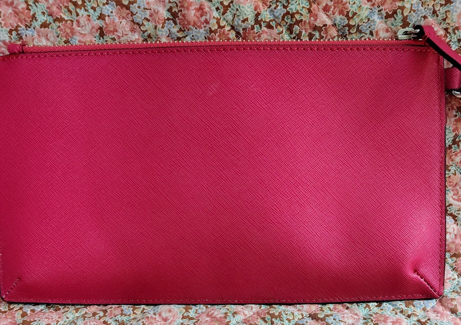 NWOT Calvin Klein Hot Pink Clutch With Strap And Lock Charm - Thumbnail 7