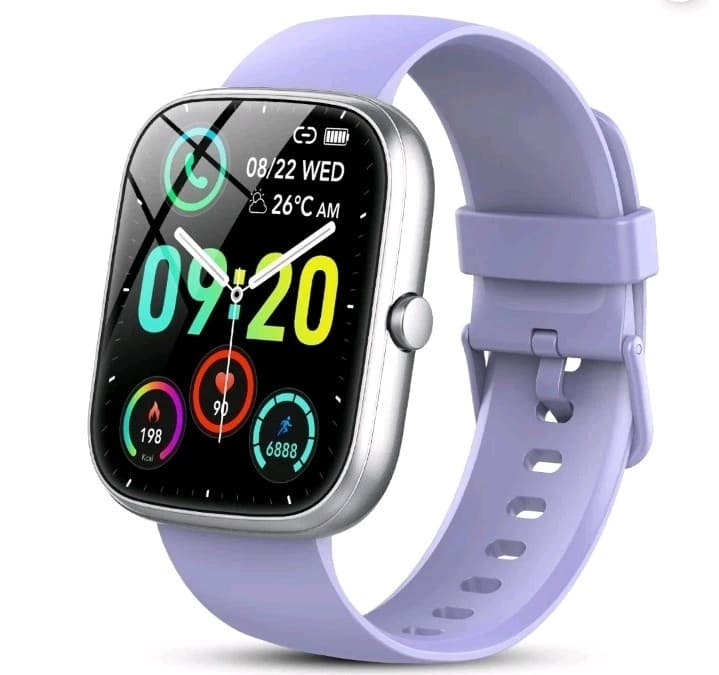 NIB Smart Bracelet 1.91" HD Screen Bluetooth Call Fitness Tracker Silver Purple