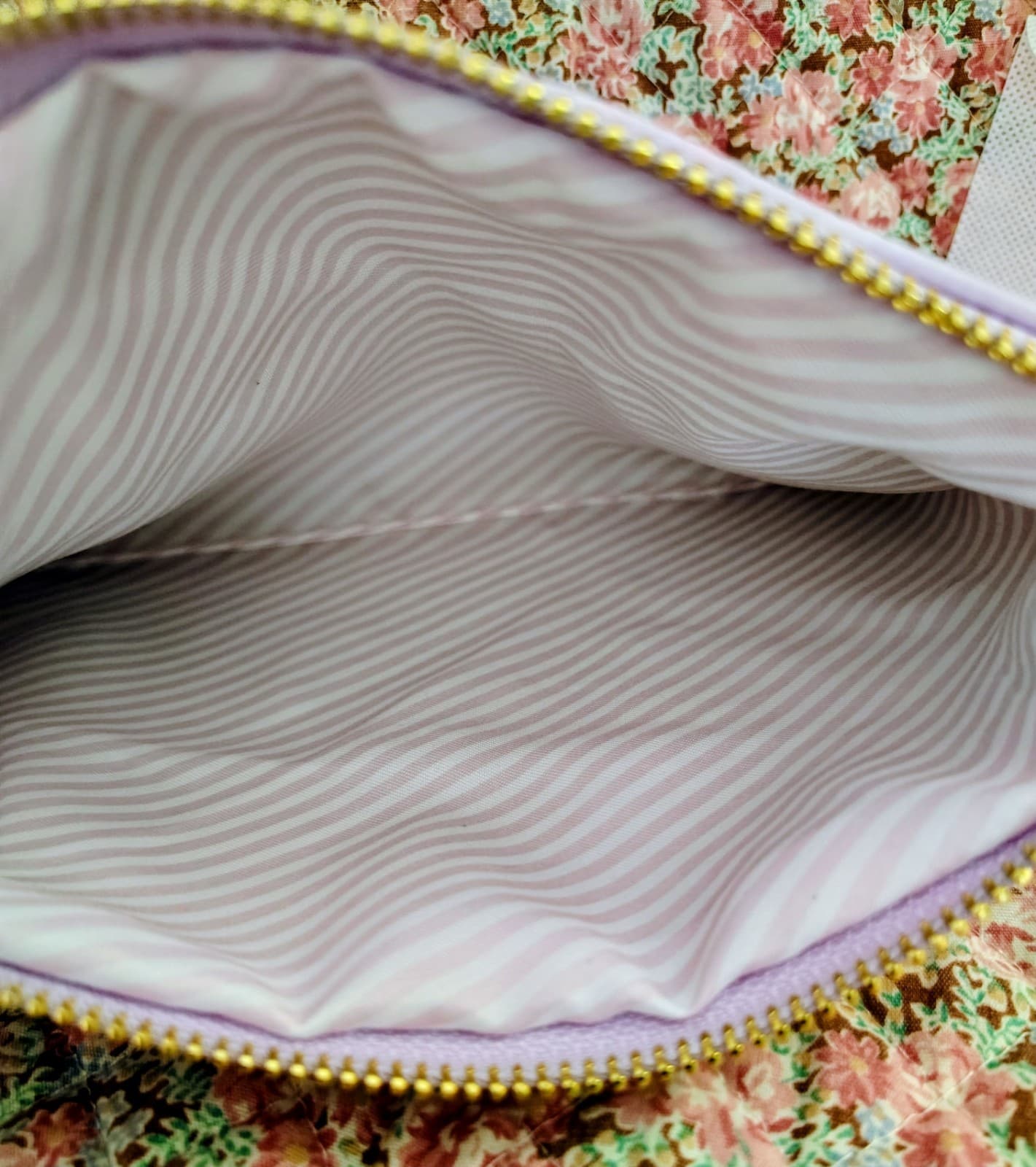 Hi Peach Layne purple floral large zipper pouch - Thumbnail 5