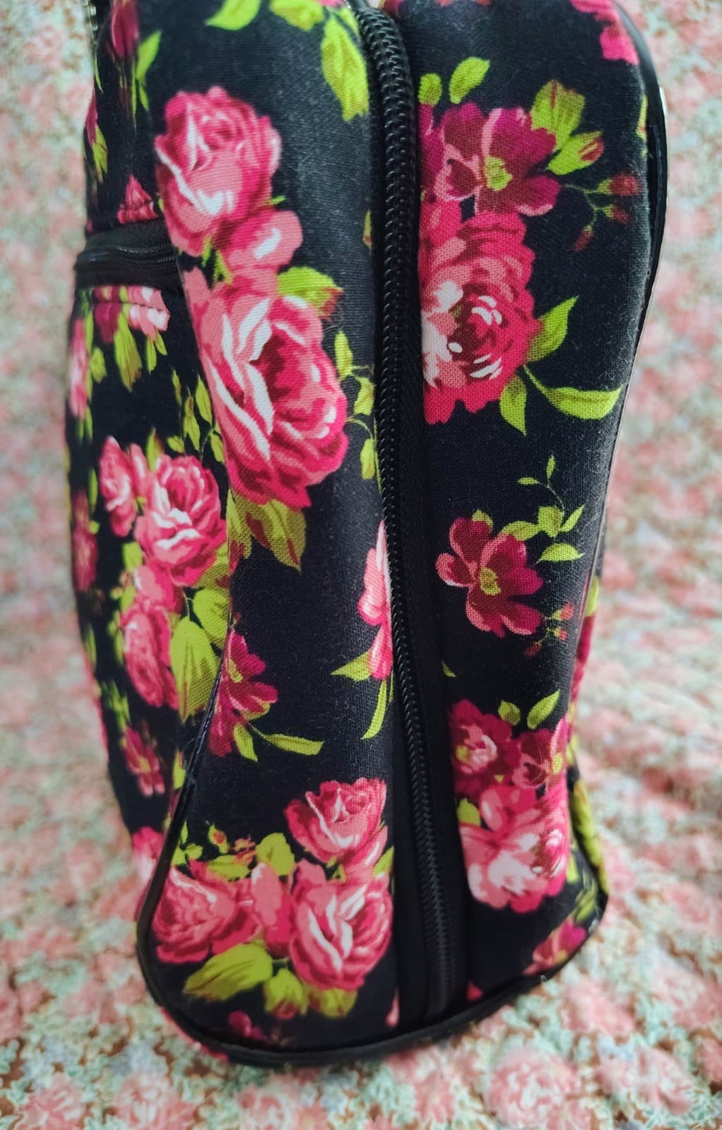 Large floral Fabric Travel Bathroom Cosmetic Bag - Thumbnail 9