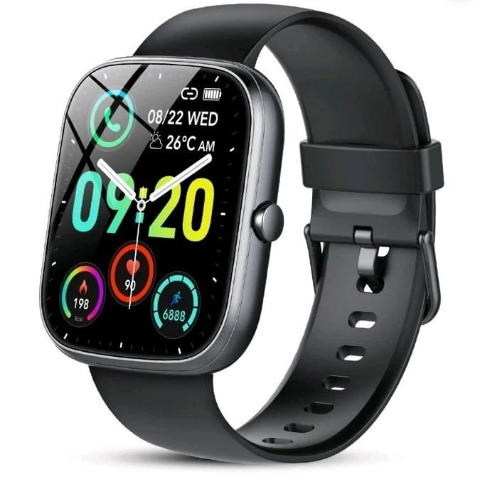 NIB Smart Bracelet 1.91" HD Screen Bluetooth Call Fitness Tracker Black Silicone