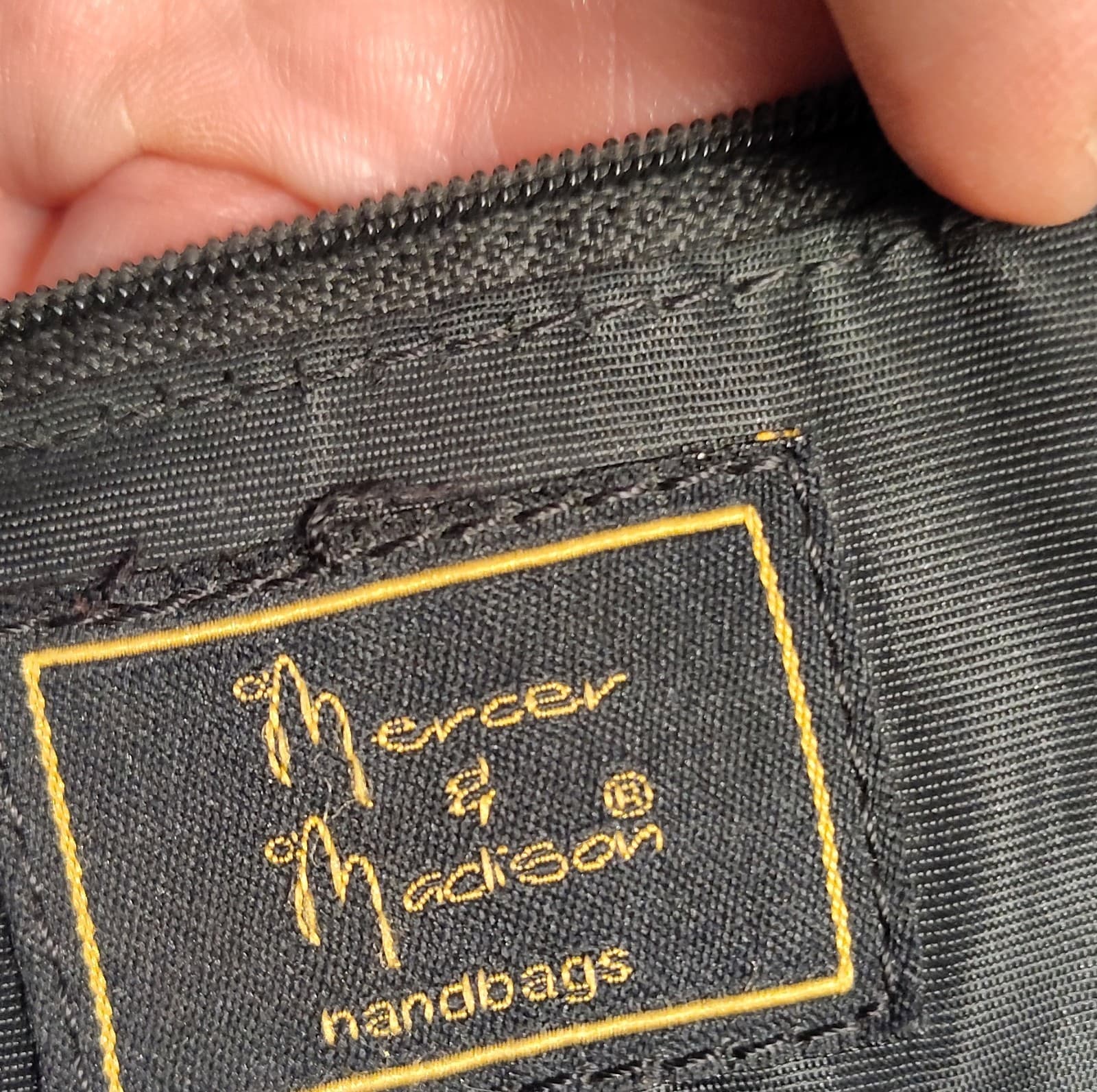 Mercer & Madison Studded Jacquard Shoulder Bag Black Buckle Accent Designer - Thumbnail 11
