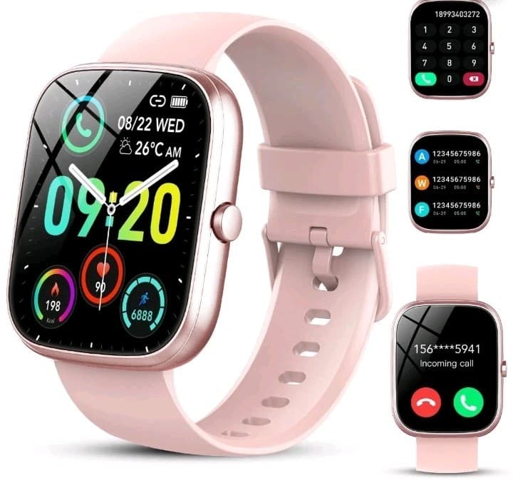 NIB Pink Smart Bracelet 1.91" HD Screen Bluetooth Water-Resistant Android iOS