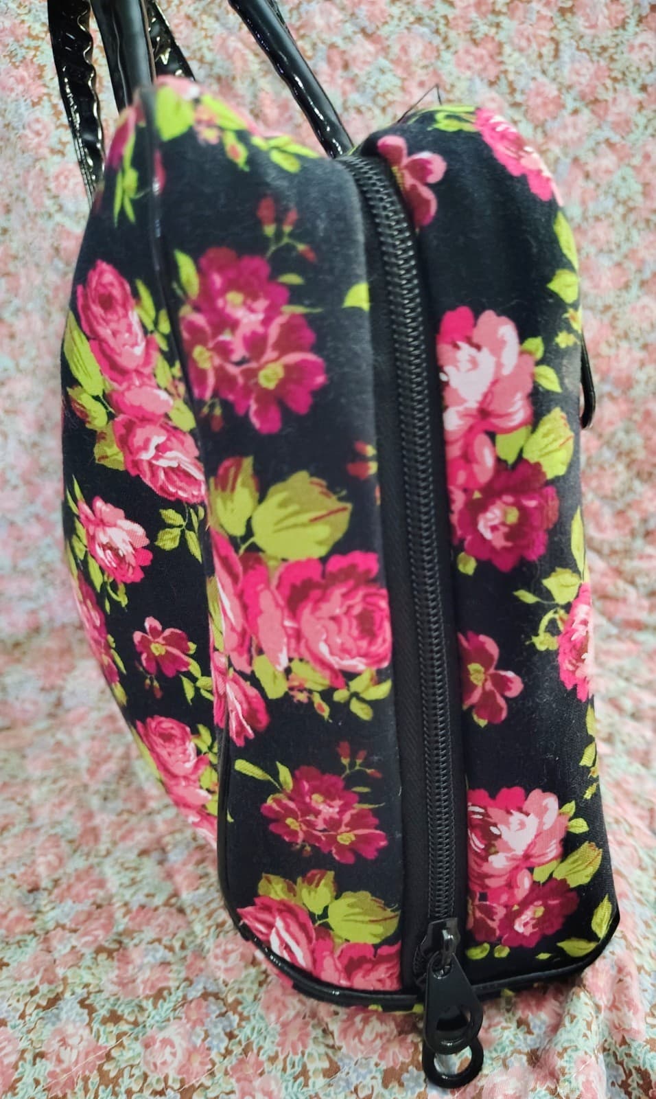 Large floral Fabric Travel Bathroom Cosmetic Bag - Thumbnail 8