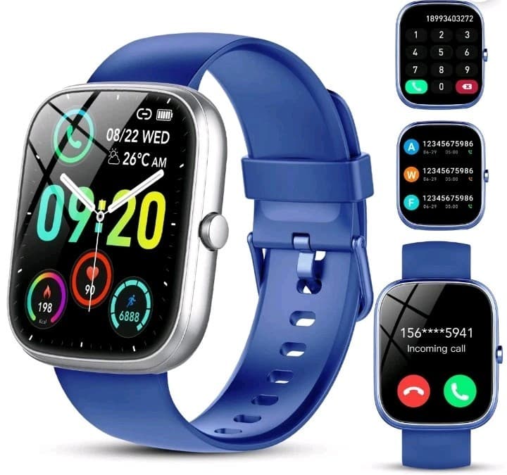 NIB 1.91" HD Screen Smart Bracelet Bluetooth Blue Silicone Multifunctional - Thumbnail 6