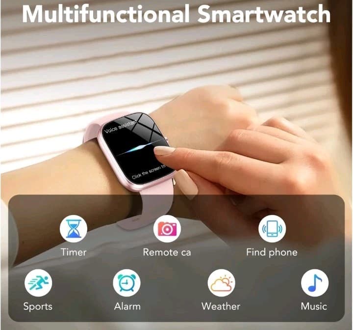 NIB Pink Smart Bracelet 1.91" HD Screen Bluetooth Water-Resistant Android iOS - Thumbnail 5