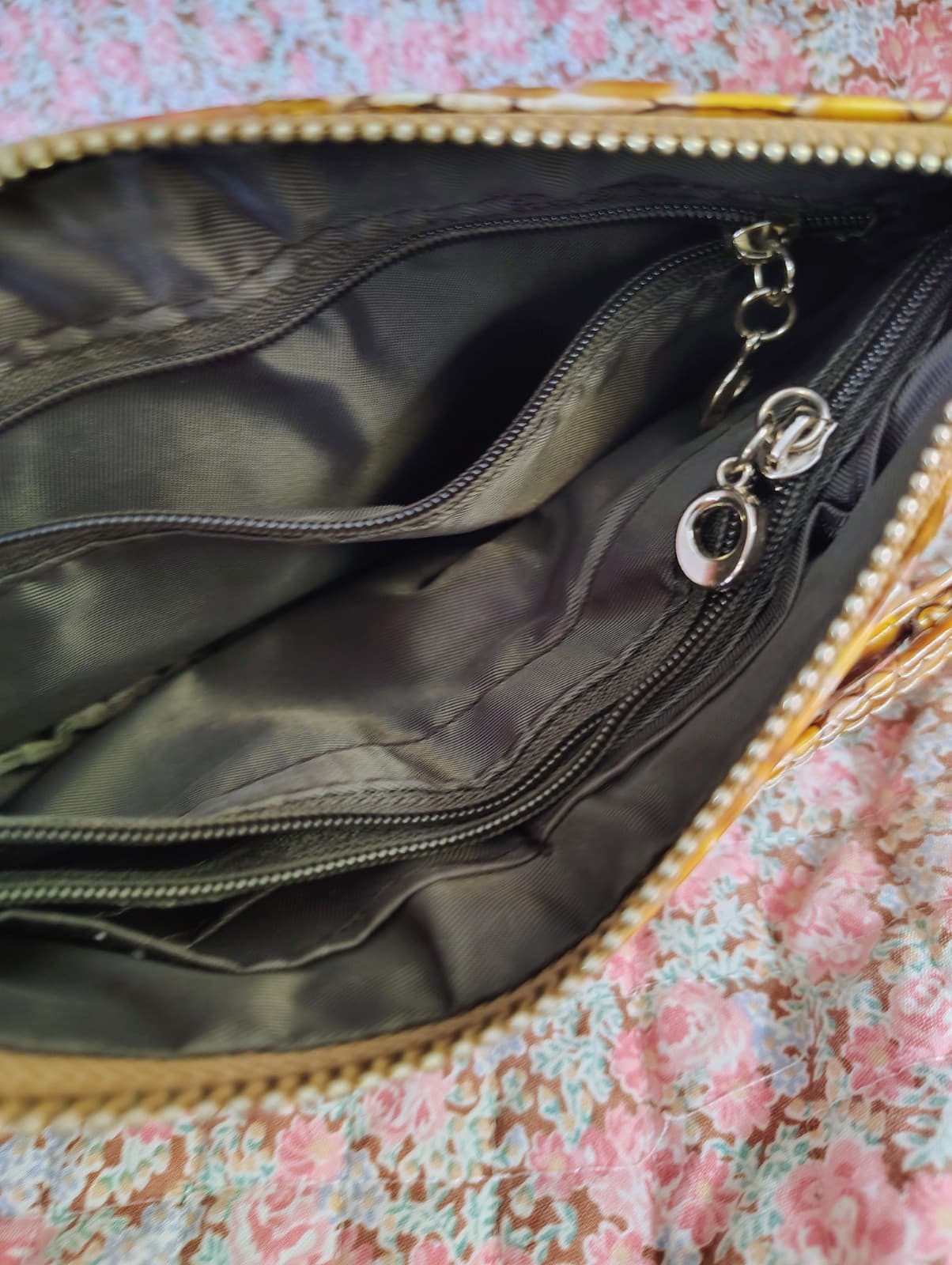 Wallet, Faux Leather, Shiny, Snakeskin Theme, Gold Charm - Thumbnail 6