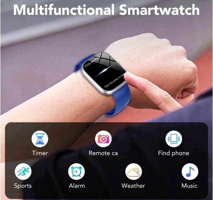 NIB 1.91" HD Screen Smart Bracelet Bluetooth Blue Silicone Multifunctional - Thumbnail 4