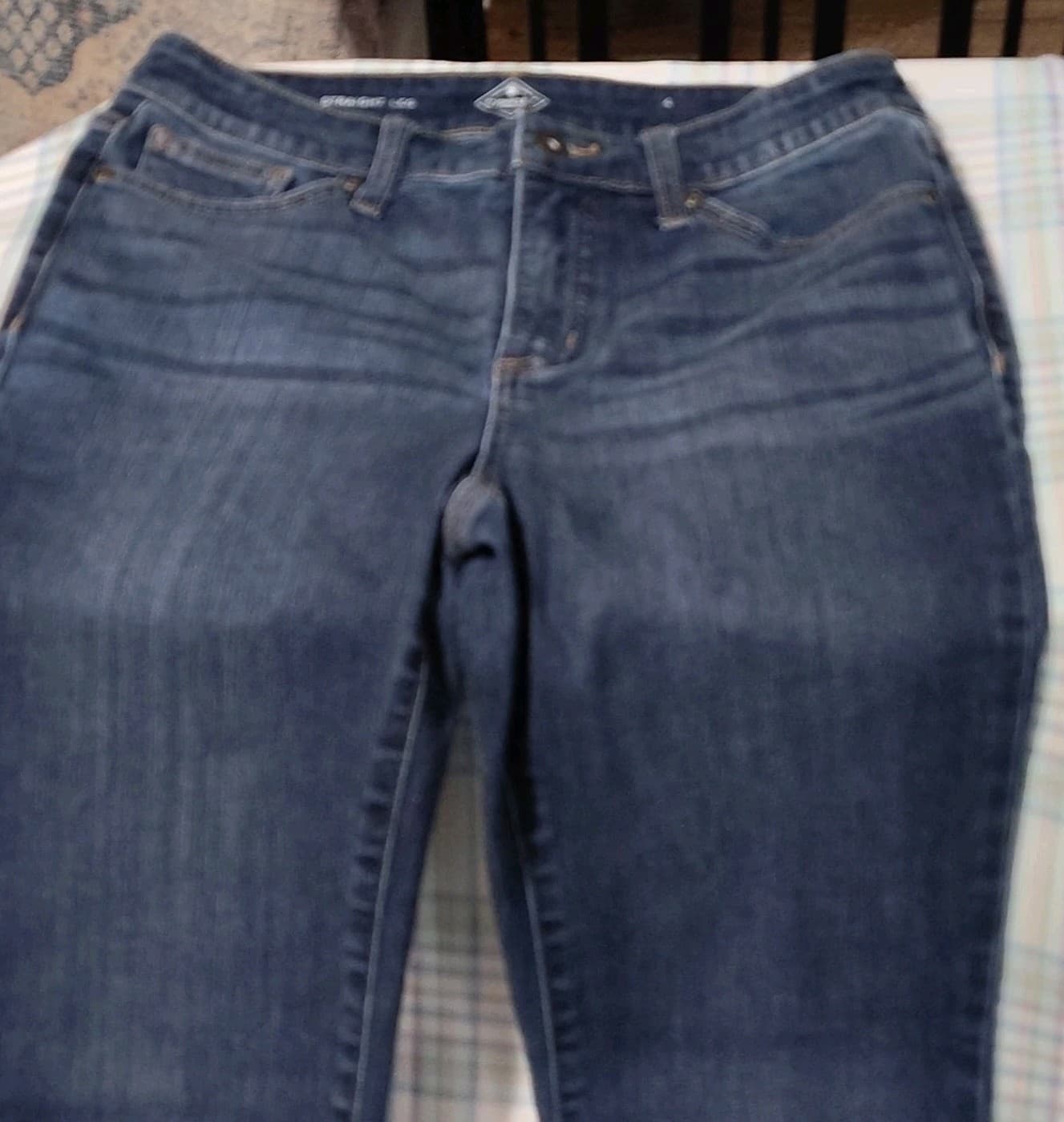 St. John's Bay Womens Straight Leg Blue Denim Jeans Size 4 Regular Fit - Thumbnail 9