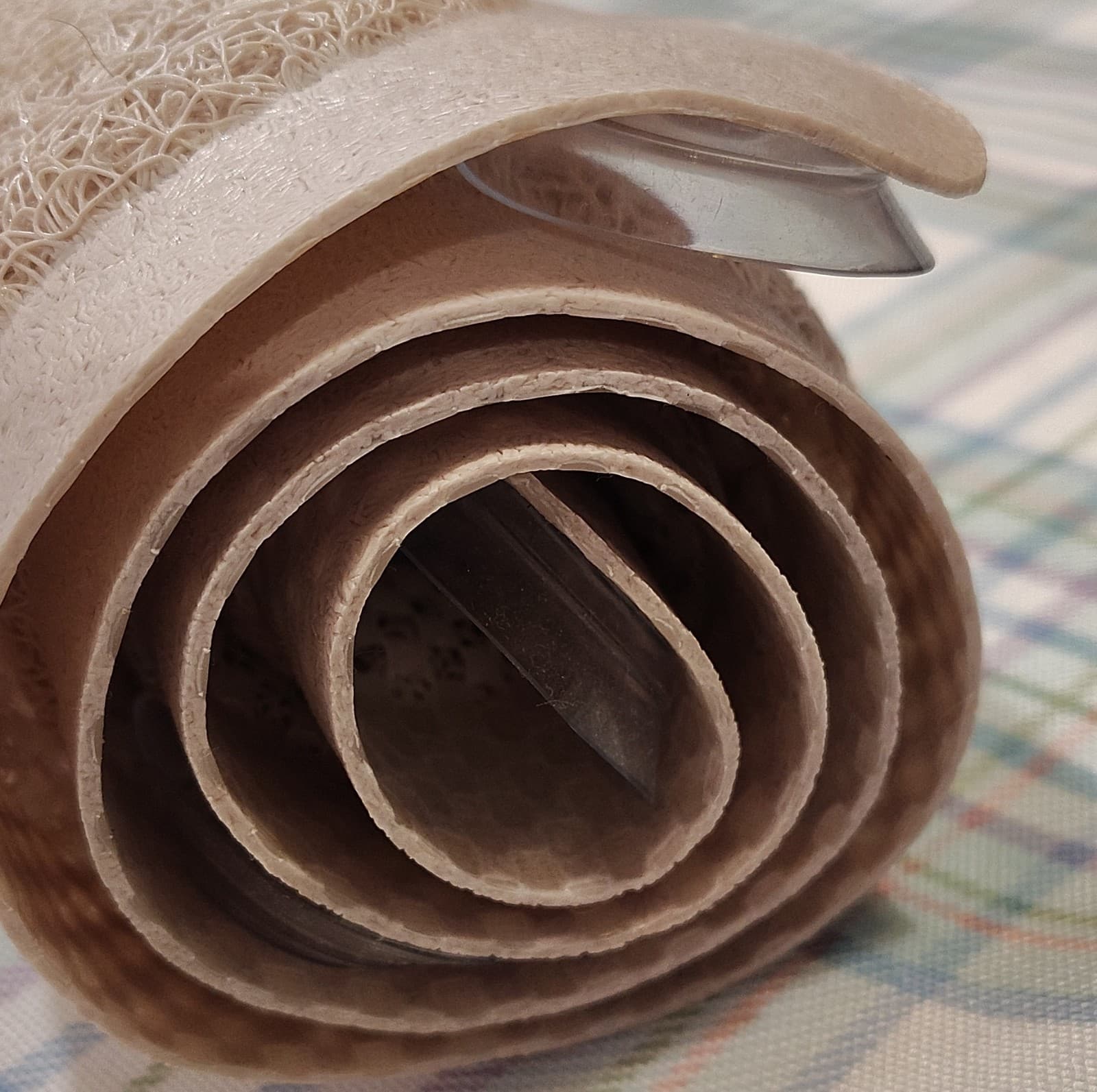 Mineral House Design Luffa Bath Mat Beige Fast Drying 17.25x29.5in - Thumbnail 5