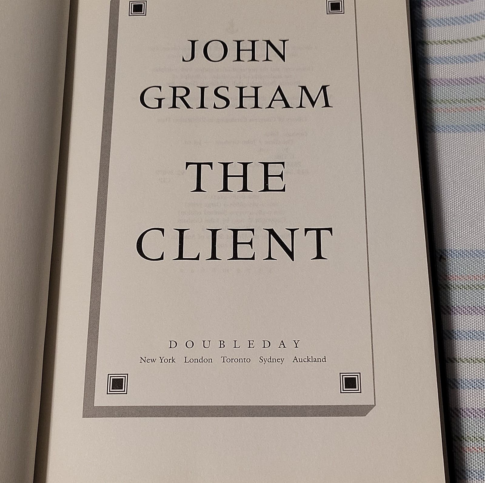 Client: A Novel by John Grisham, Hardcover 1993, Large Type, First Ed - Thumbnail 9