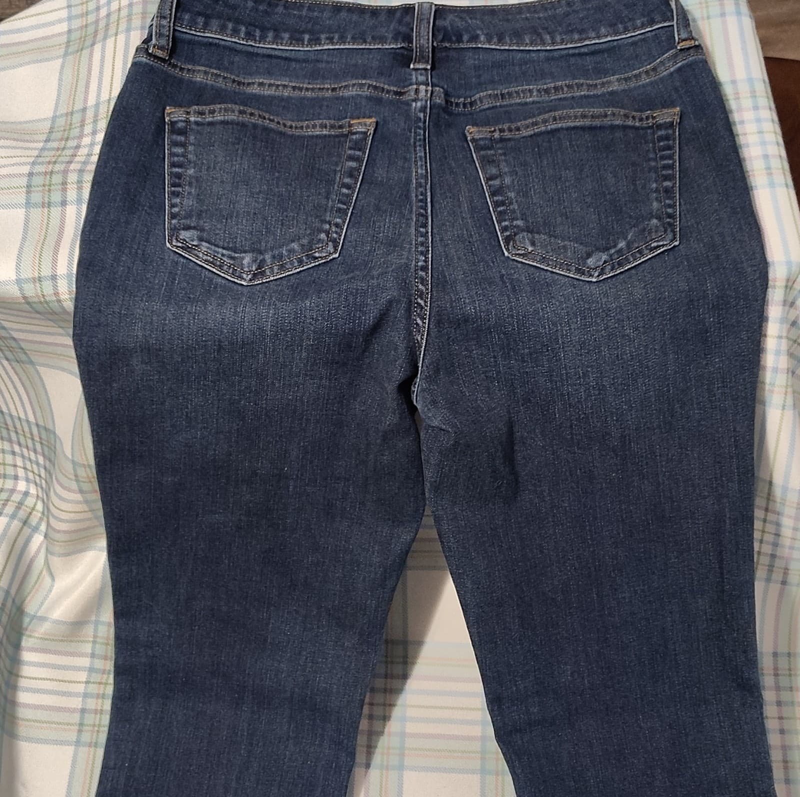 St. John's Bay Womens Straight Leg Blue Denim Jeans Size 4 Regular Fit - Thumbnail 5