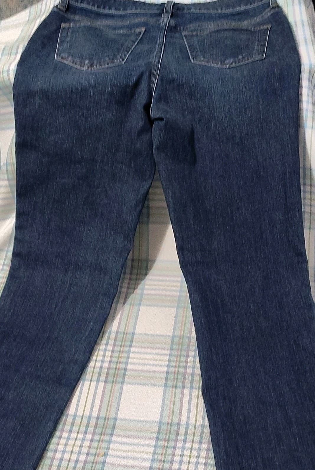St. John's Bay Womens Straight Leg Blue Denim Jeans Size 4 Regular Fit - Thumbnail 6