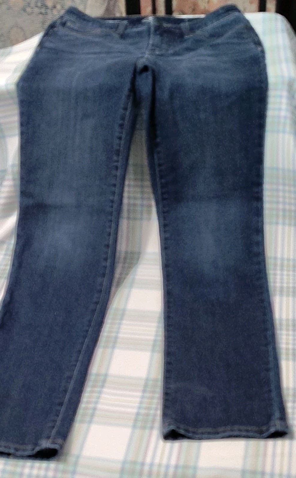 St. John's Bay Womens Straight Leg Blue Denim Jeans Size 4 Regular Fit - Thumbnail 8