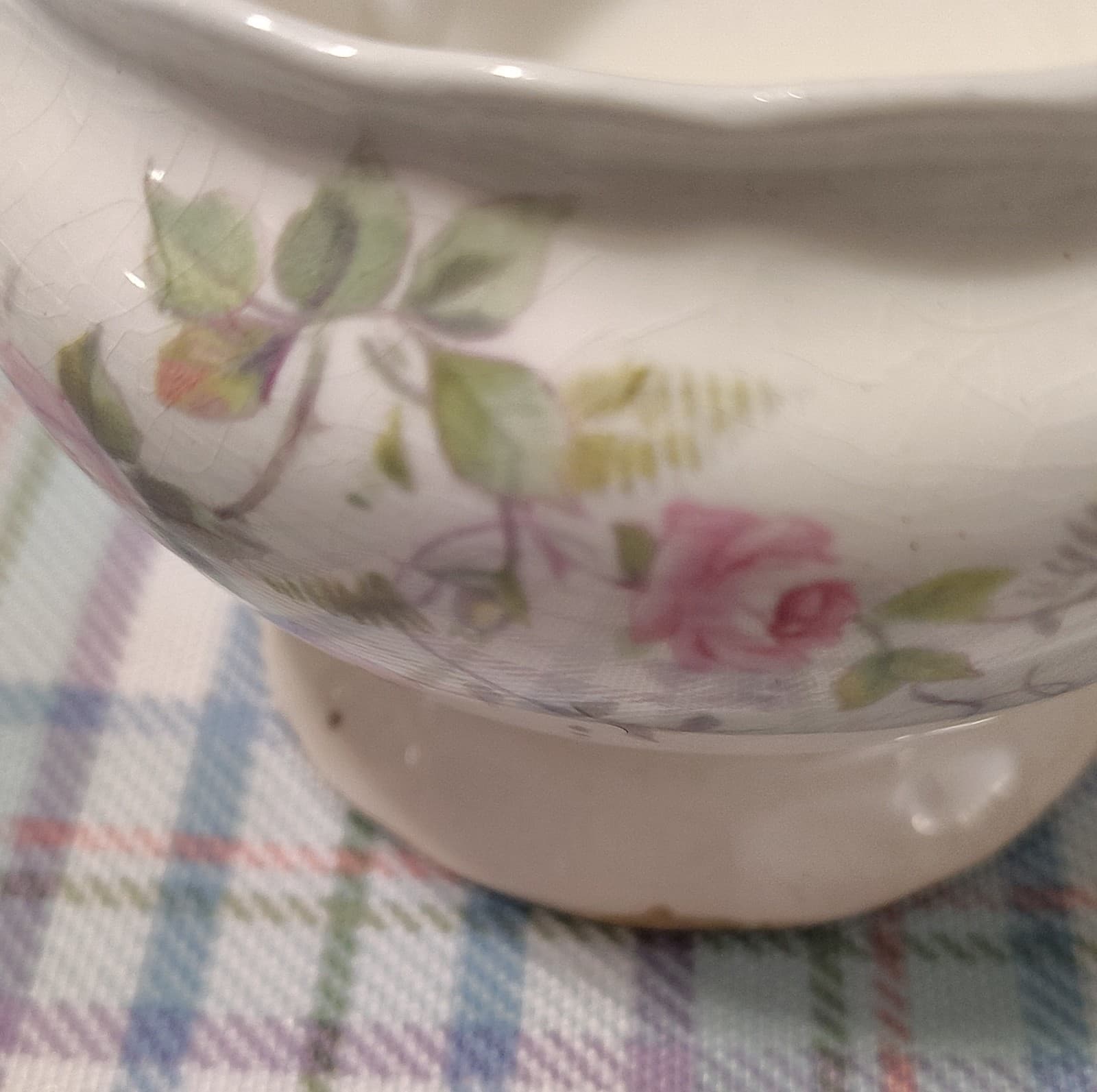 Vintage Pope-Gosser Sterling Rosemont China Creamer Floral Pattern, USA, 3159 - Thumbnail 7