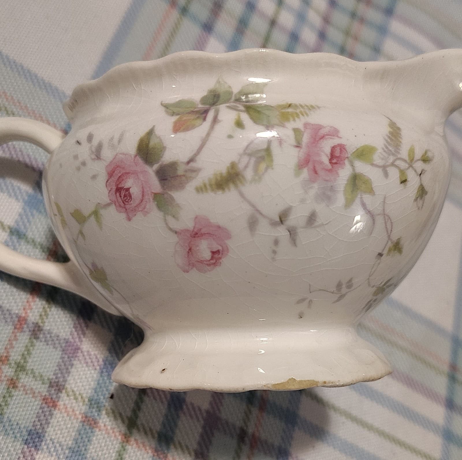 Vintage Pope-Gosser Sterling Rosemont China Creamer Floral Pattern, USA, 3159 - Thumbnail 8