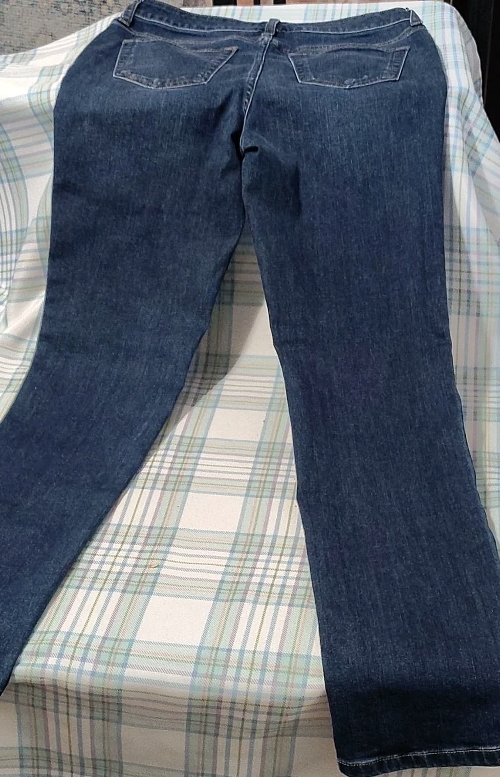 St. John's Bay Womens Straight Leg Blue Denim Jeans Size 4 Regular Fit - Thumbnail 7