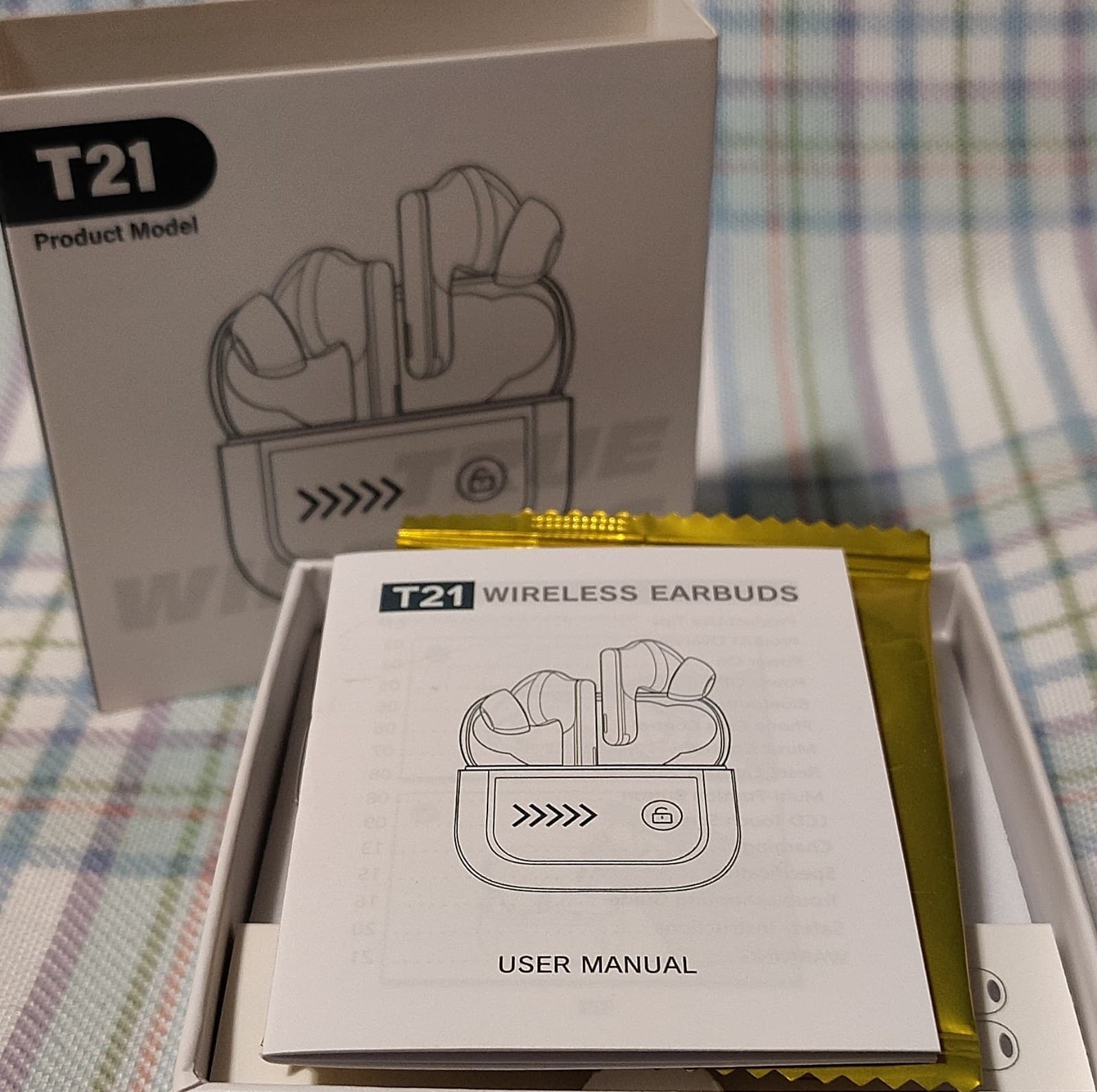 NIB T21 Bluetooth In-Ear Earbuds, LCD Touch Screen, ANC, Equalizer, Black - Thumbnail 4