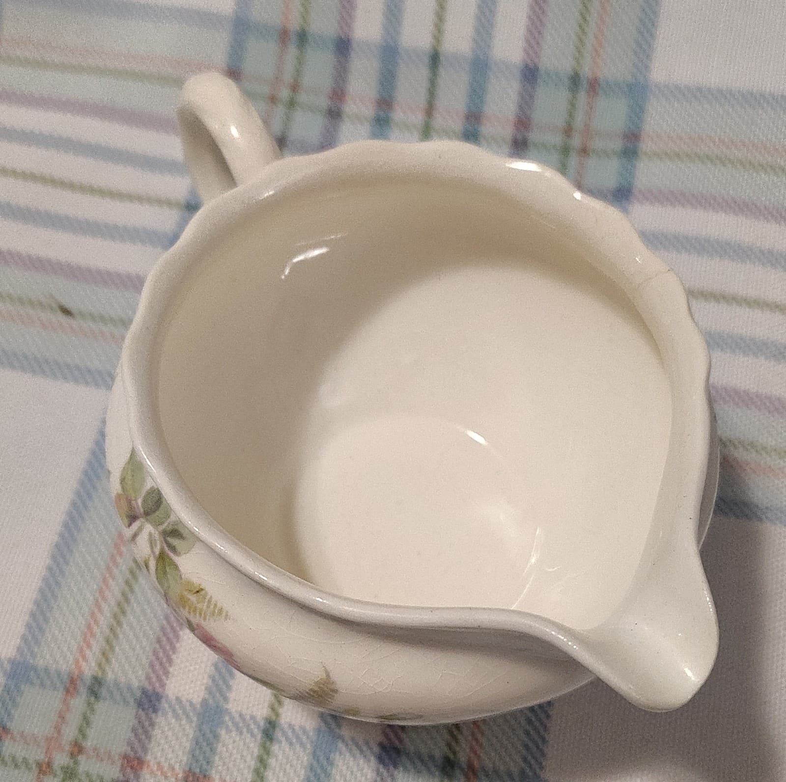 Vintage Pope-Gosser Sterling Rosemont China Creamer Floral Pattern, USA, 3159 - Thumbnail 6