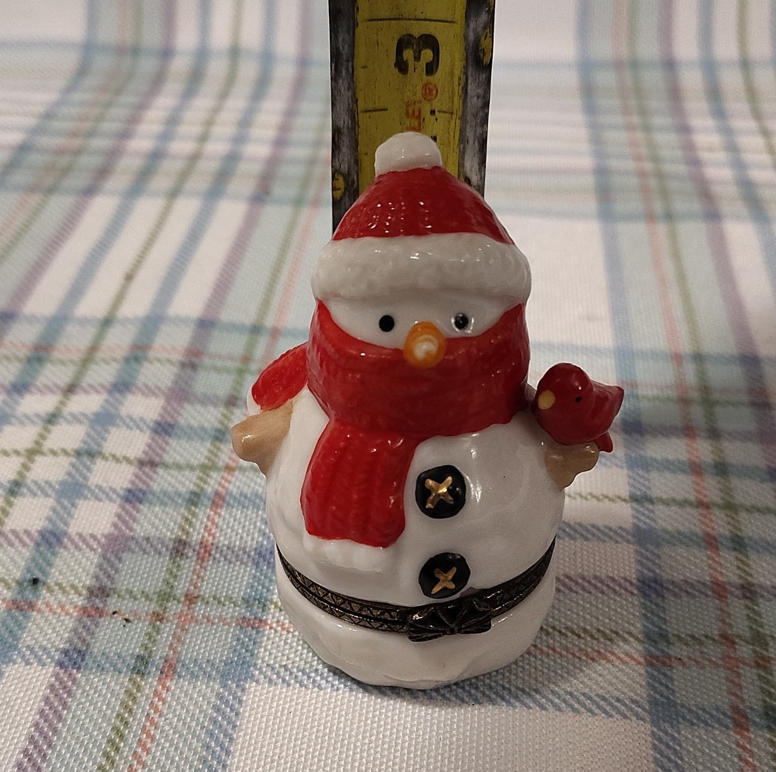 Dept 50 Ceramic Snowman Trinket Box Let It Snow Collectible - Thumbnail 11