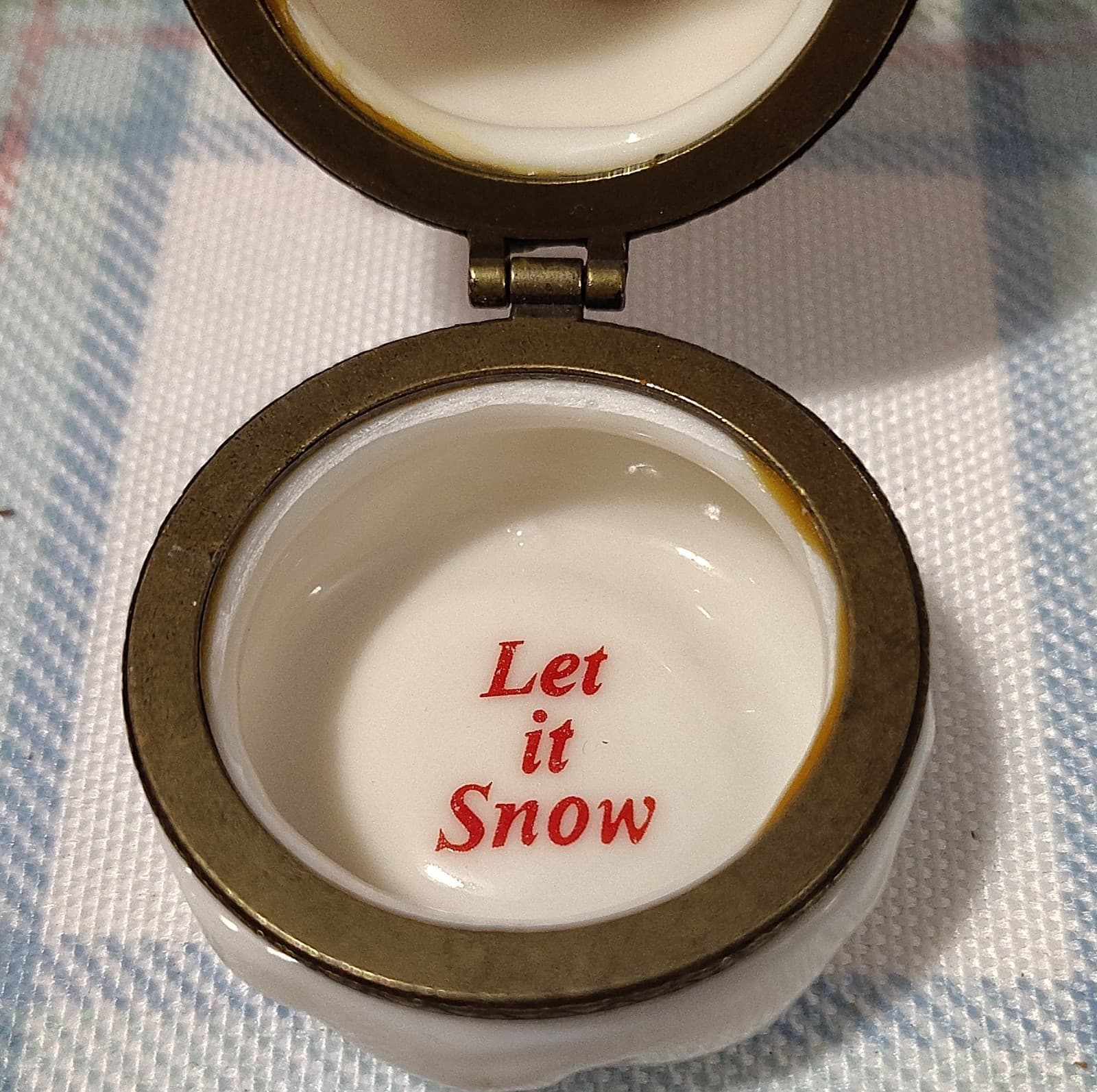 Dept 50 Ceramic Snowman Trinket Box Let It Snow Collectible - Thumbnail 9