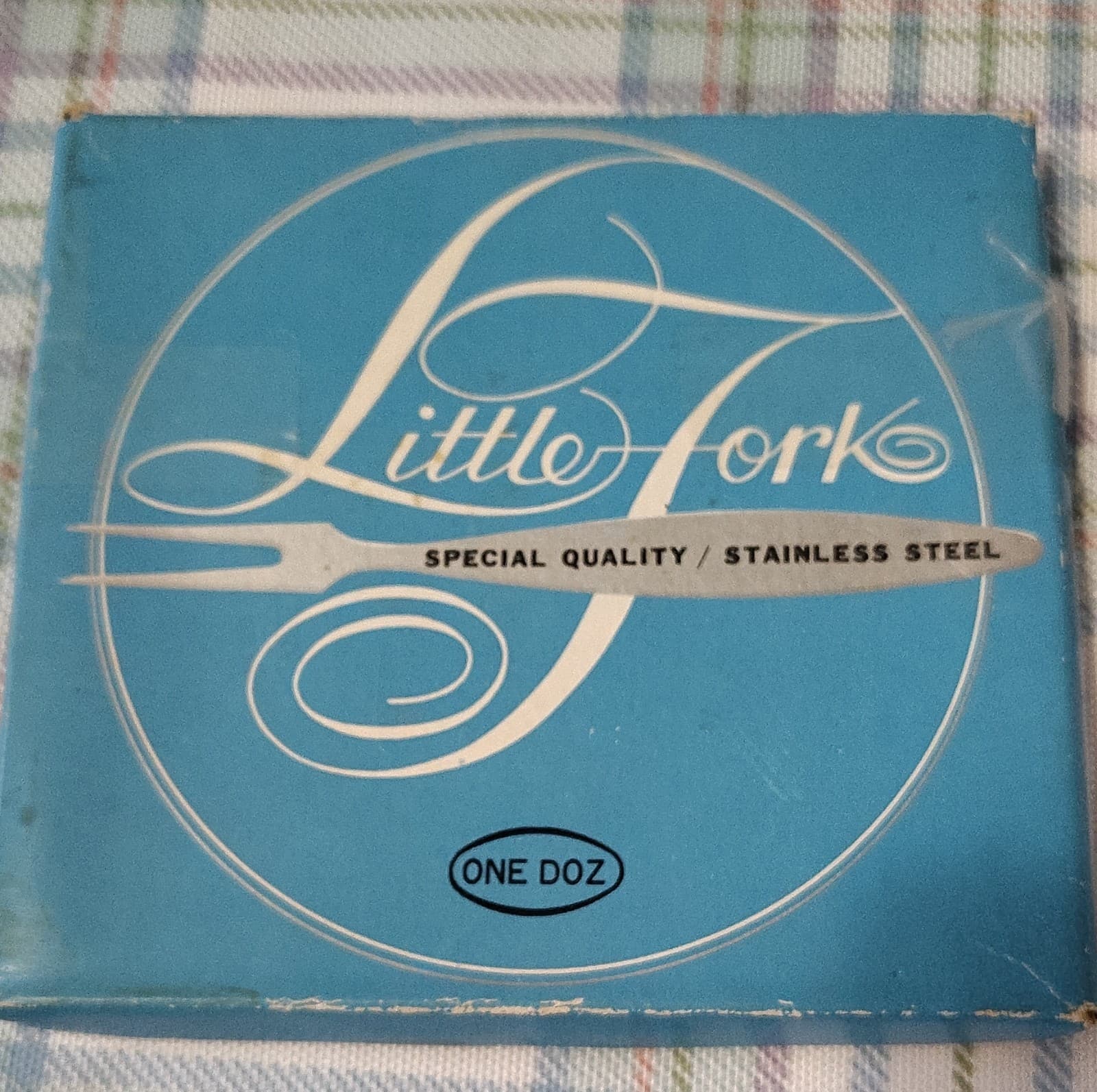 Vintage NIB Stainless Steel Little Forks Set of 12, Multicolor Floral Handles - Thumbnail 2