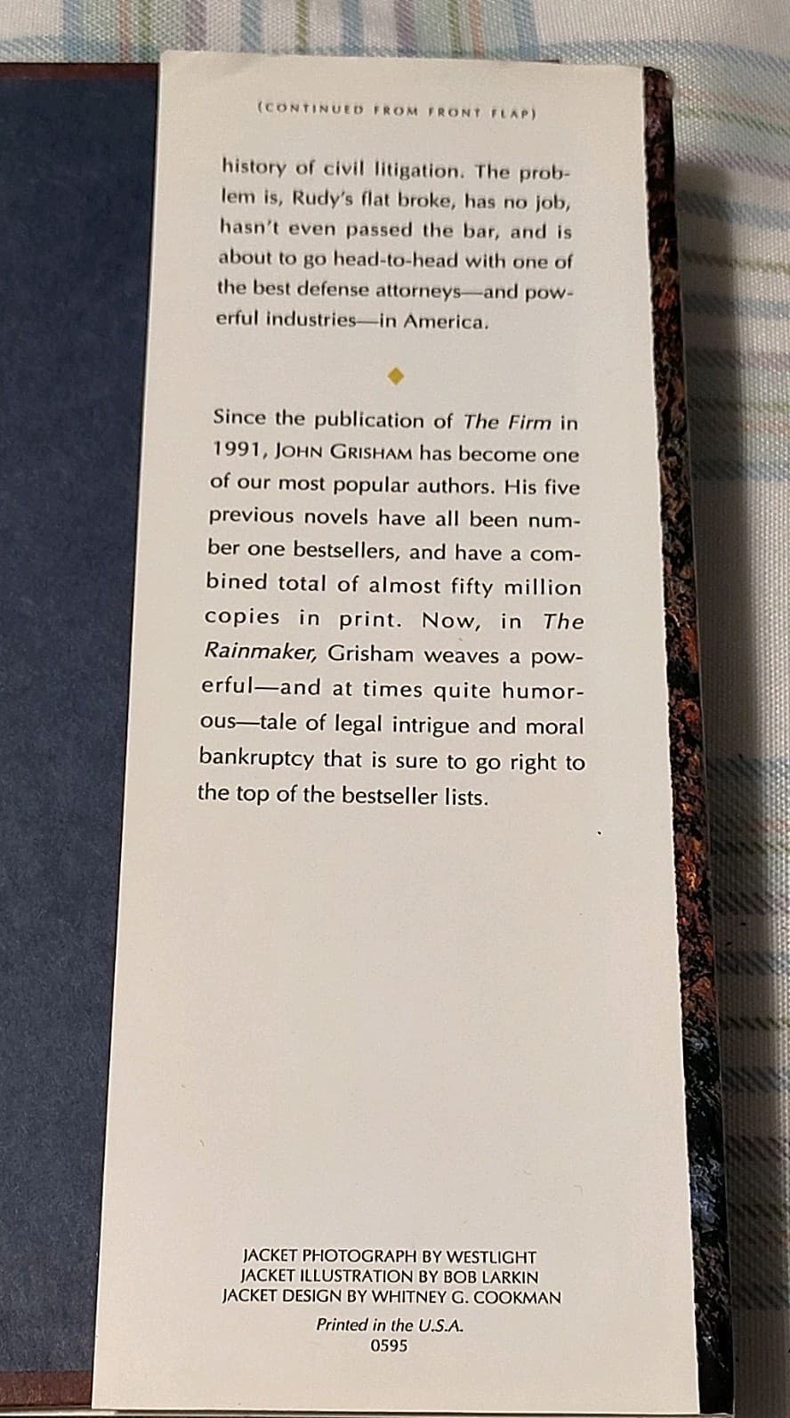 The Rainmaker by John Grisham, Hardcover First Edition 1995 Doubleday w/DJ - Thumbnail 13