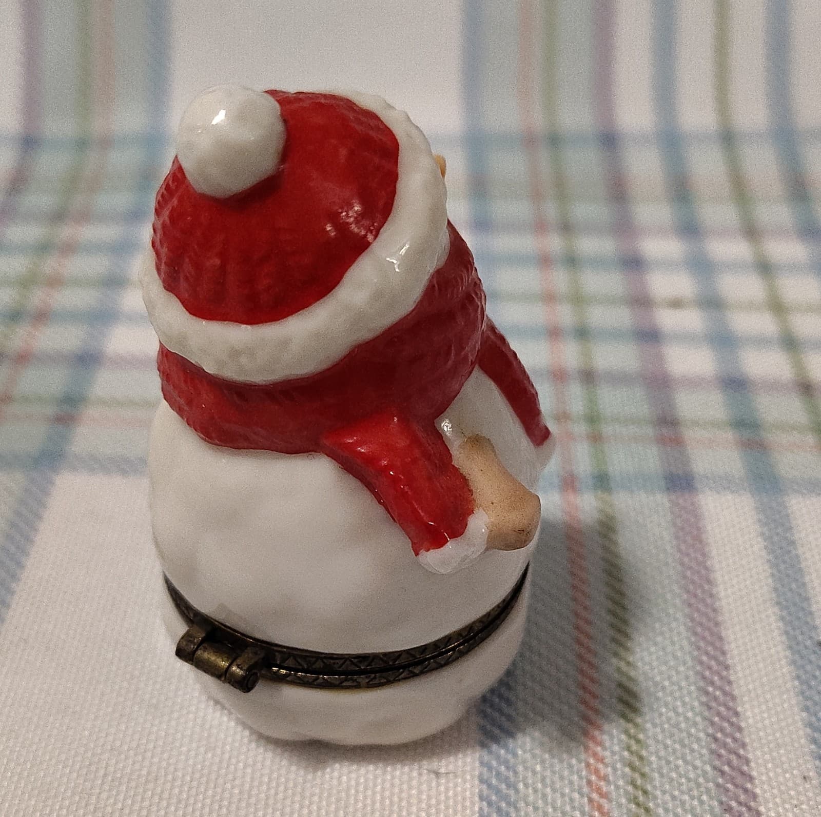 Dept 50 Ceramic Snowman Trinket Box Let It Snow Collectible - Thumbnail 3