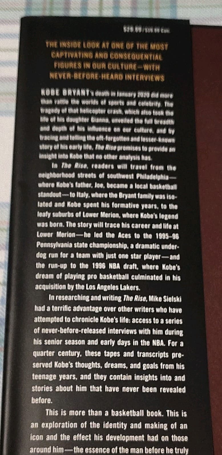The Rise: Kobe Bryant by Mike Sielski, Hardcover 2022 - Thumbnail 4