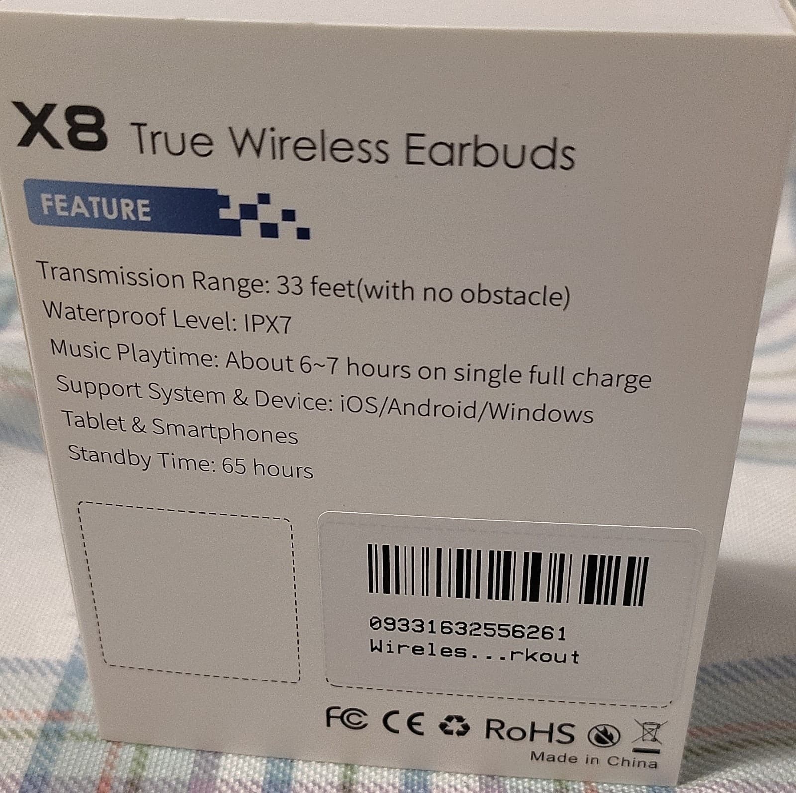 NEW Bluetooth 5.4 Wireless Earbuds Dual Display Touch Control Blue - Thumbnail 15