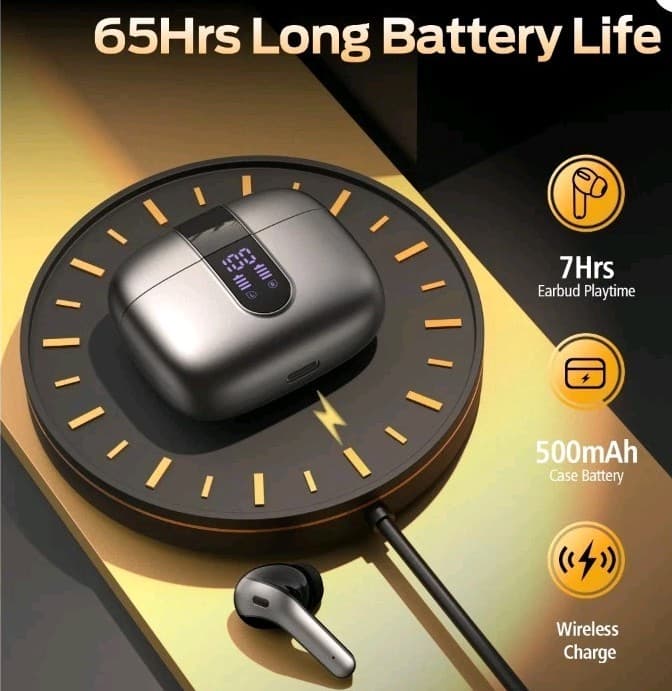 Bluetooth 5.4 In-Ear Earbuds 1100 Series Wireless Charge Dual Display Touch IP7 - Thumbnail 7