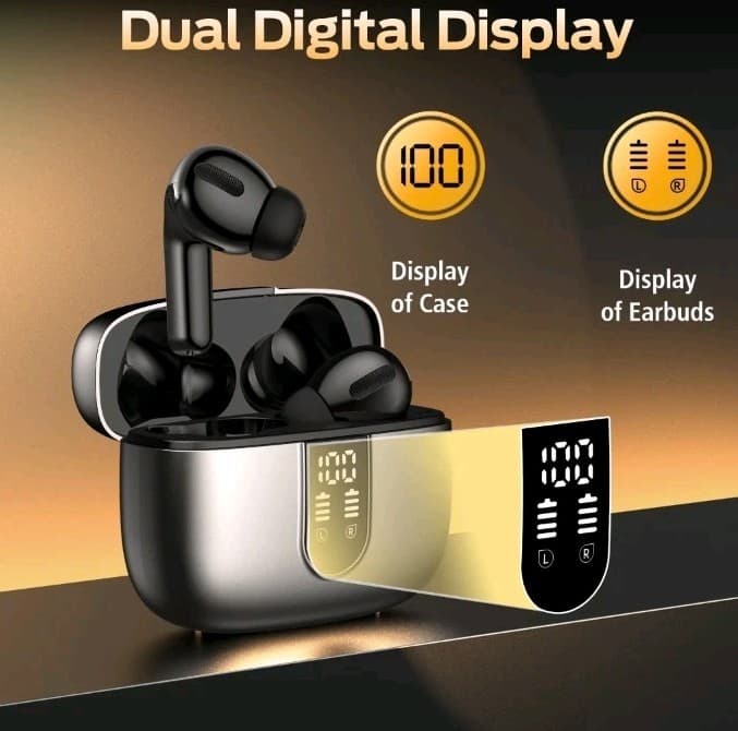 Bluetooth 5.4 In-Ear Earbuds 1100 Series Wireless Charge Dual Display Touch IP7 - Thumbnail 11