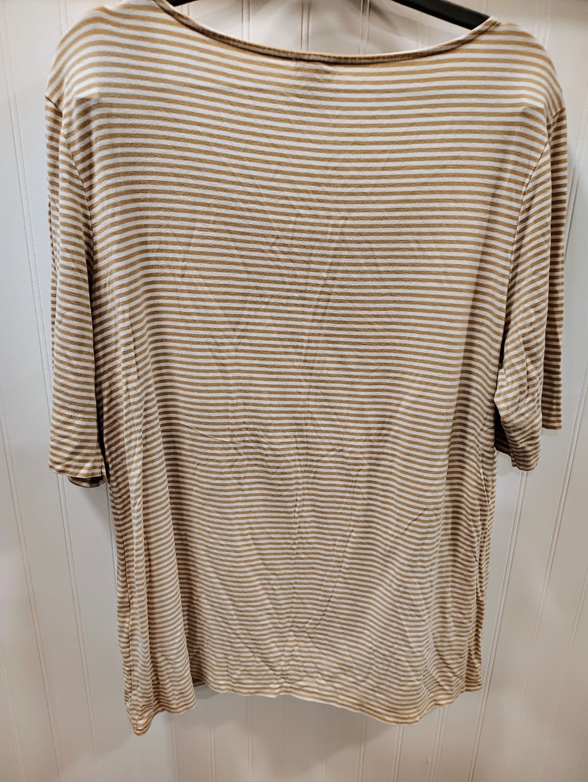 Chico's Scoop Round Neck Striped Women's Shirt 3XL - Thumbnail 2