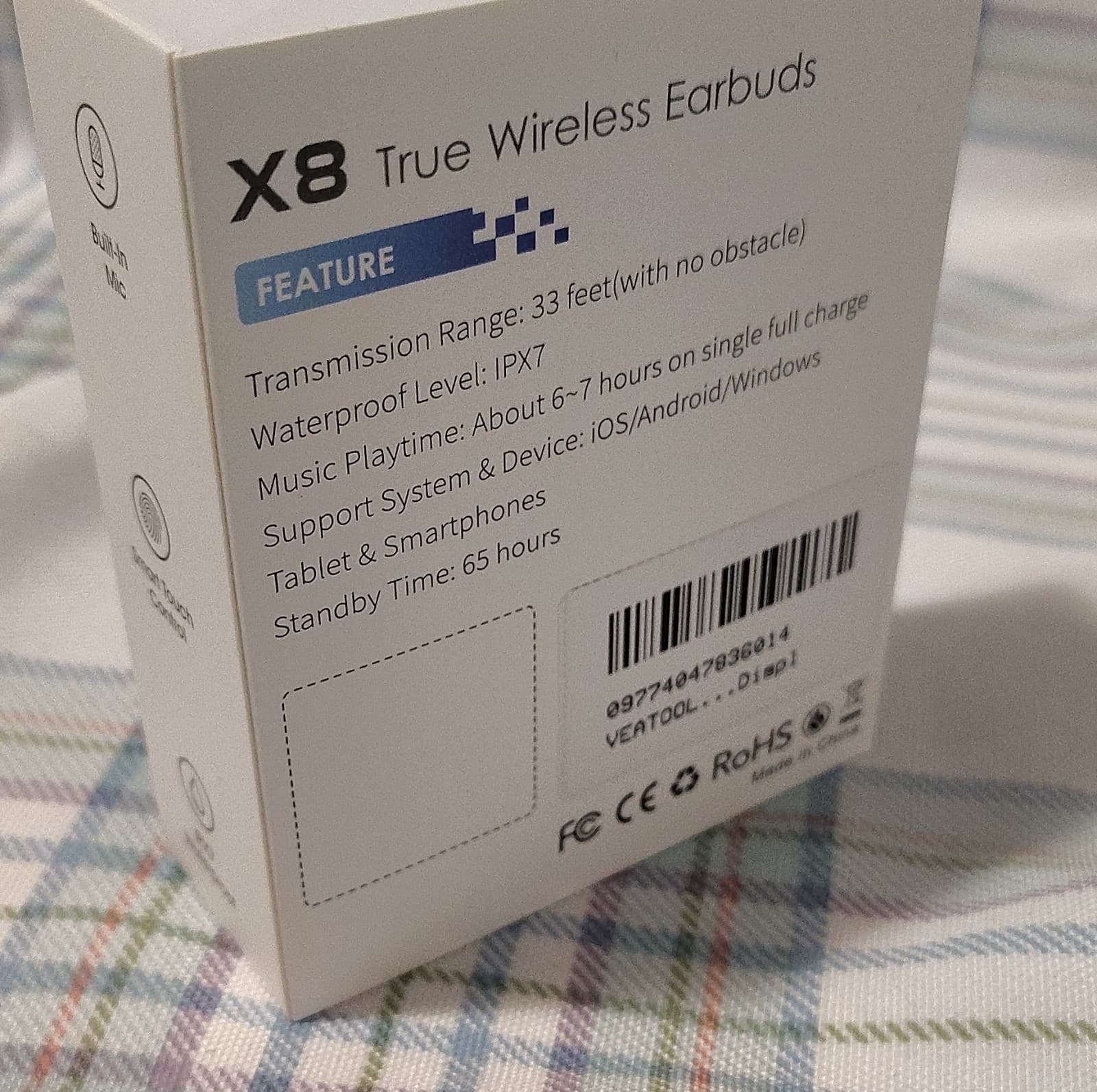 Bluetooth 5.4 In-Ear Earbuds 1100 Series Wireless Charge Dual Display Touch IP7 - Thumbnail 14