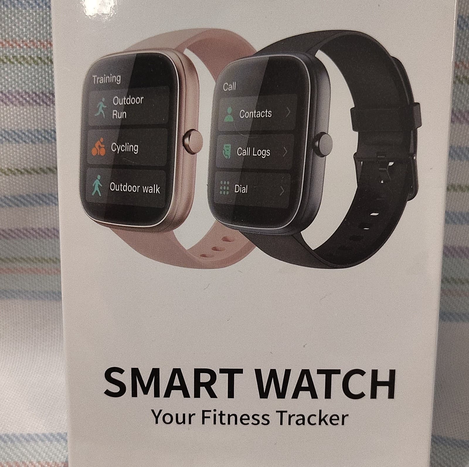 Smart Bracelet 1.91" HD Touch Screen Fitness Tracker Bluetooth Call Beige Band - Thumbnail 2
