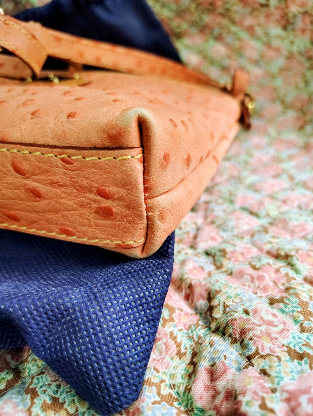 DOONEY & BOURKE Ostrich Leather Double Zip Crossbody Bag, Dust Bag - Thumbnail 17
