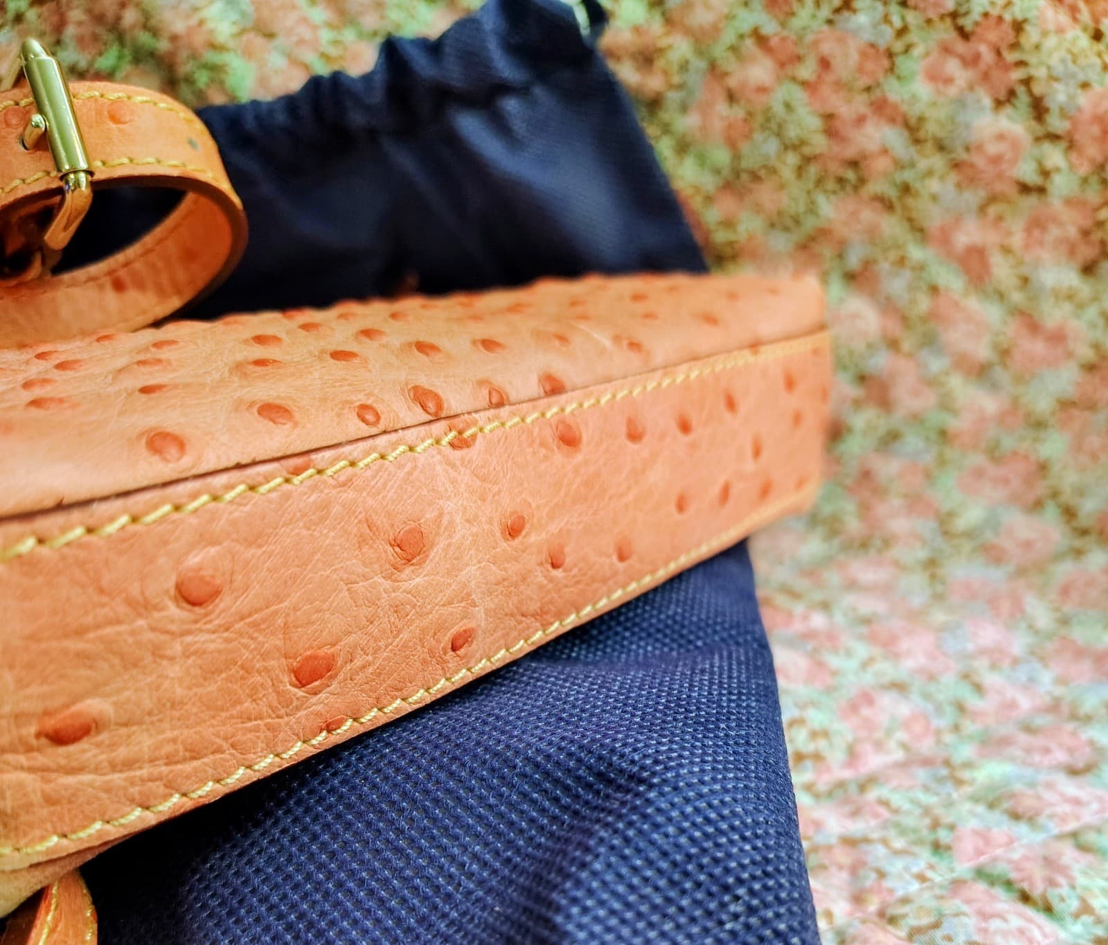 DOONEY & BOURKE Ostrich Leather Double Zip Crossbody Bag, Dust Bag - Thumbnail 20