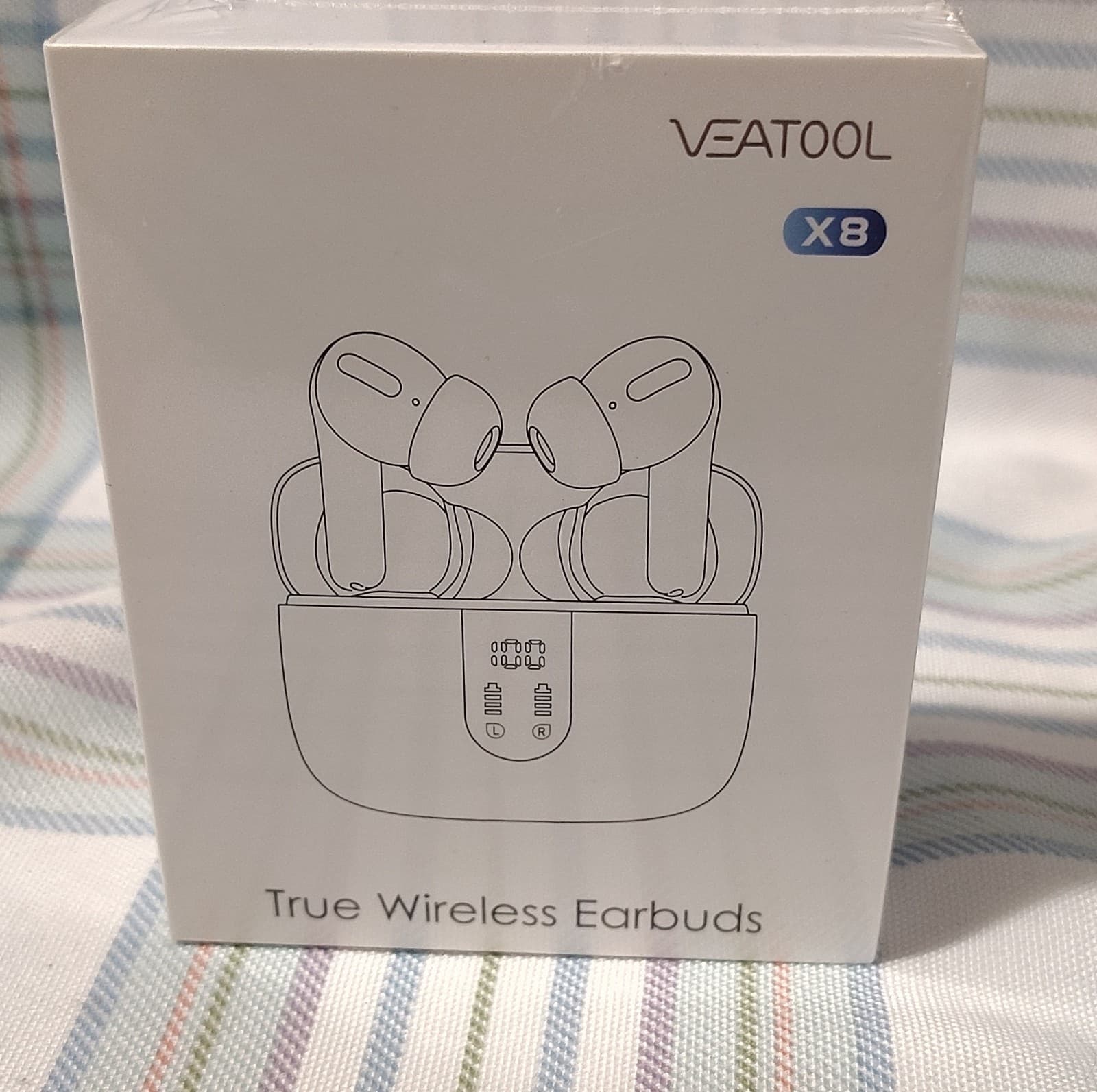 X8 Pink Bluetooth 5.4 Wireless Earbuds Touch Control Dual Display IP7 - Thumbnail 2