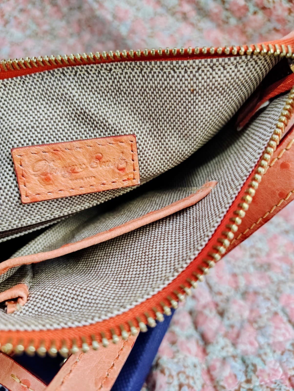 DOONEY & BOURKE Ostrich Leather Double Zip Crossbody Bag, Dust Bag - Thumbnail 13