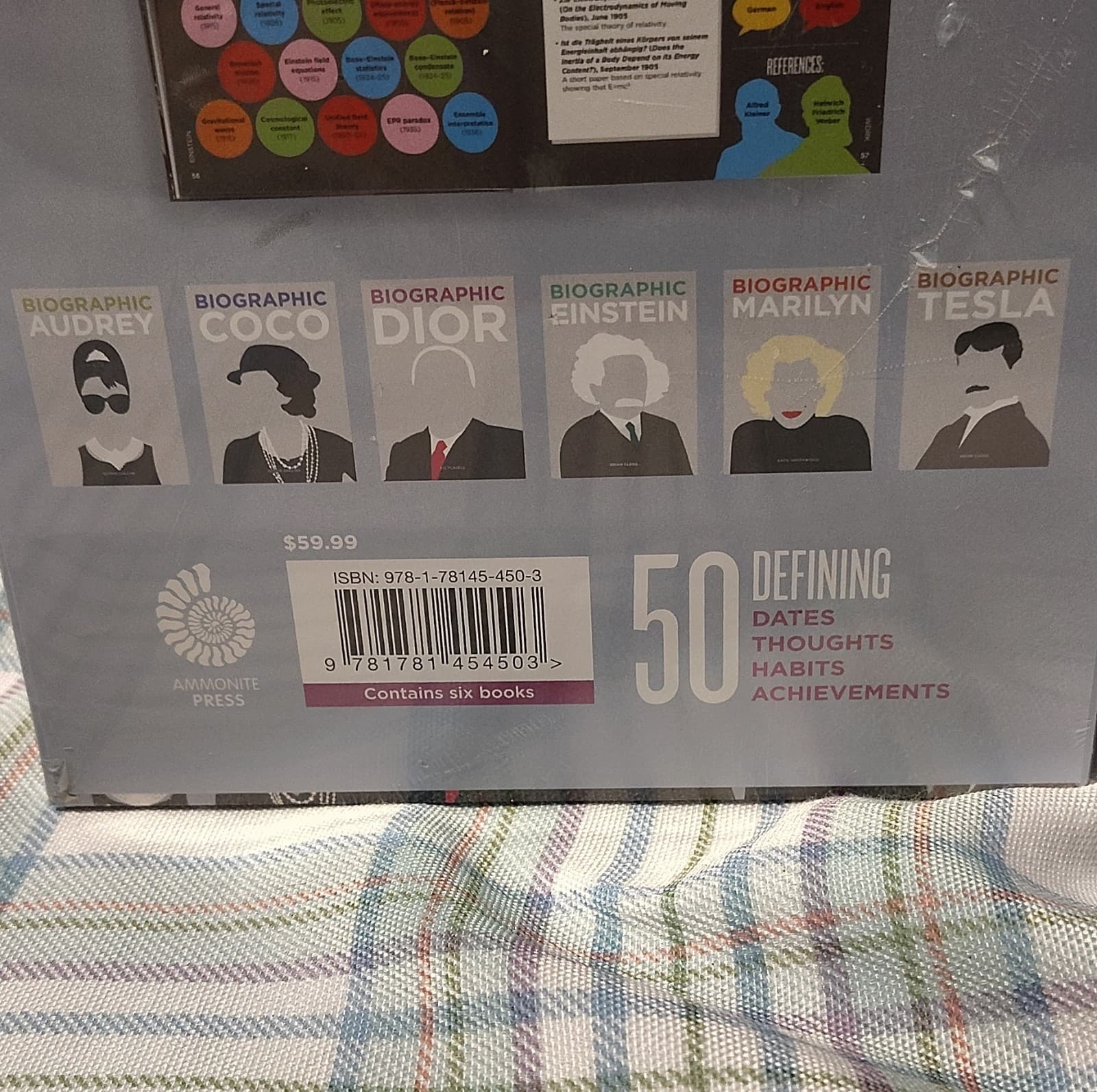 NIP Biographic Icons Box Set, Ammonite Press, Audrey/Coco/Dior/Einstein - Thumbnail 4