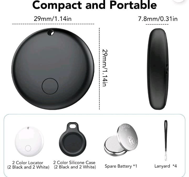 NIB, pack of 4, Bluetooth Tracker, IP68 Waterproof, 1 Year Battery, Android - Thumbnail 11