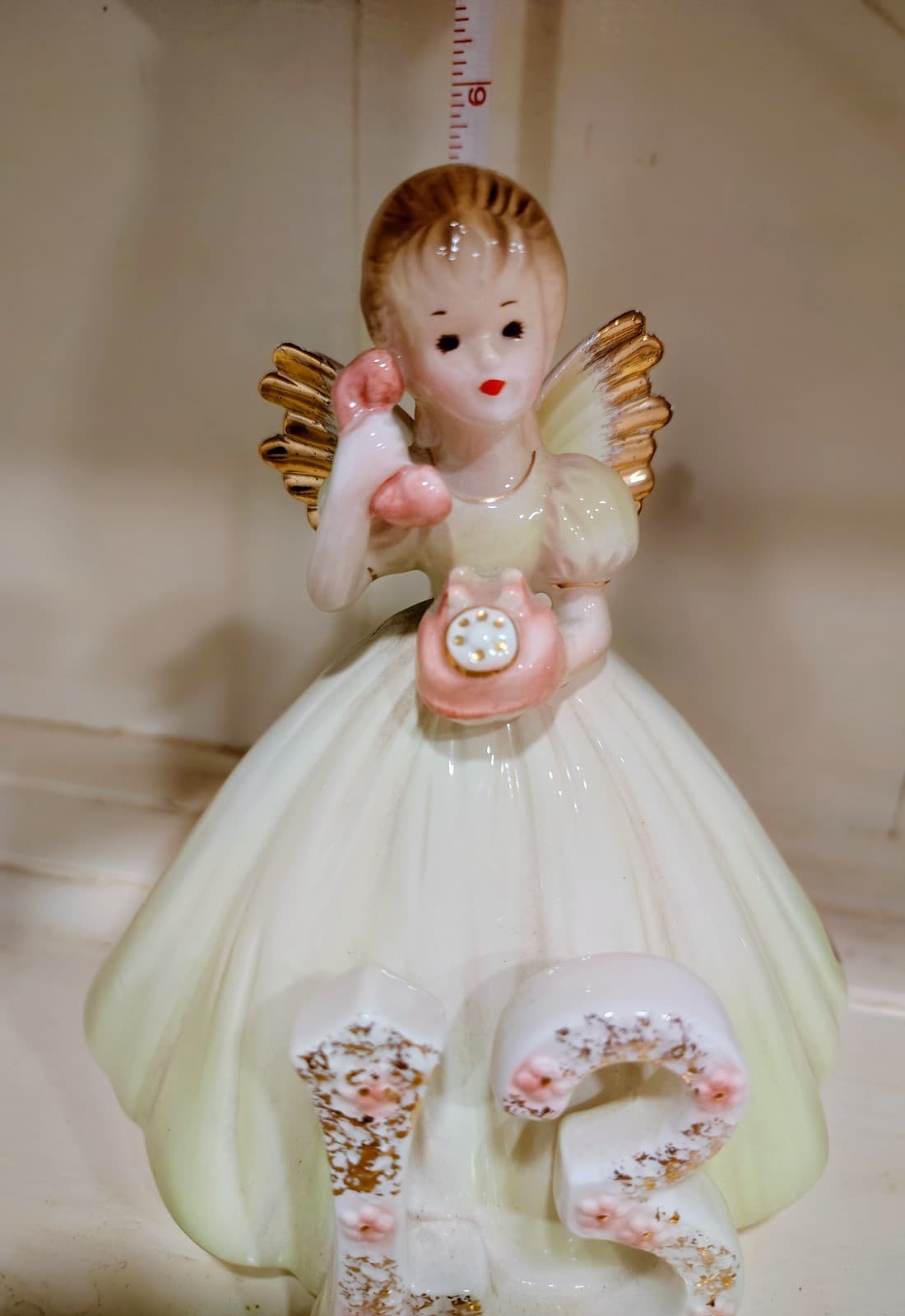 Vintage Josef Originals, Angel Girl Birthday Figurine Age 13, Porcelain EUC - Thumbnail 9