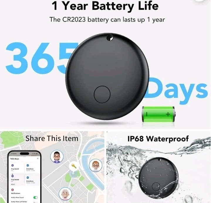 NIB, pack of 4, Bluetooth Tracker, IP68 Waterproof, 1 Year Battery, Android - Thumbnail 4