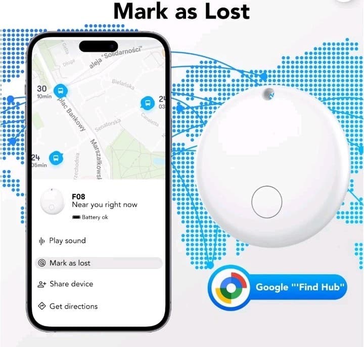 NIB, pack of 4, Bluetooth Tracker, IP68 Waterproof, 1 Year Battery, Android - Thumbnail 5