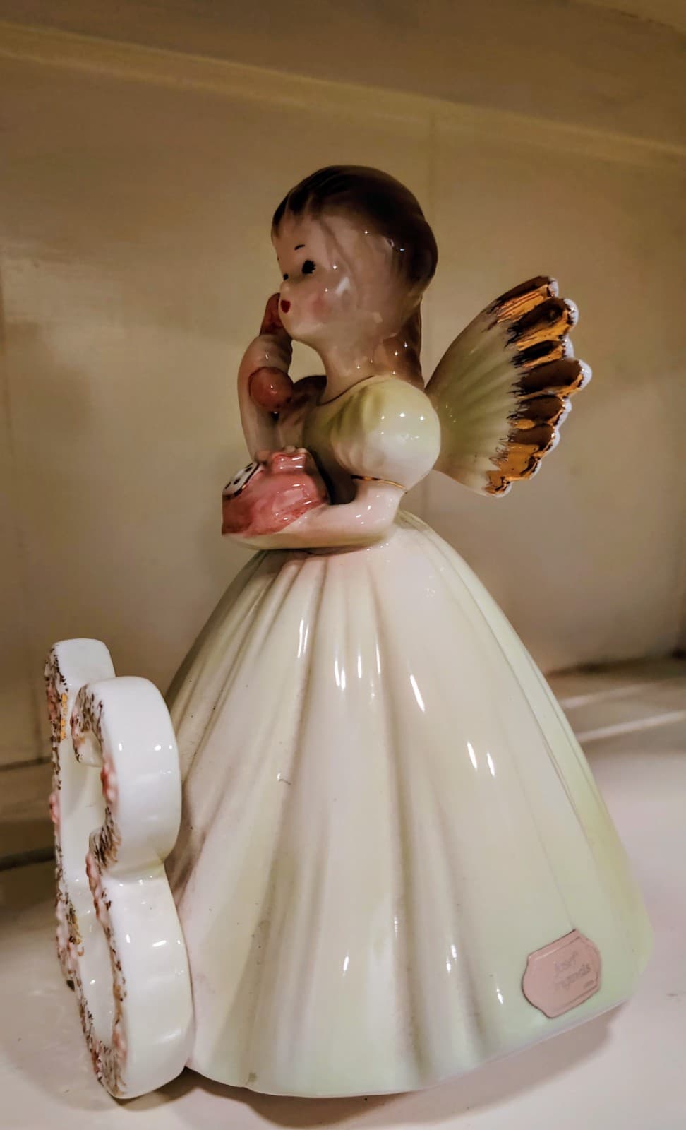 Vintage Josef Originals, Angel Girl Birthday Figurine Age 13, Porcelain EUC - Thumbnail 4