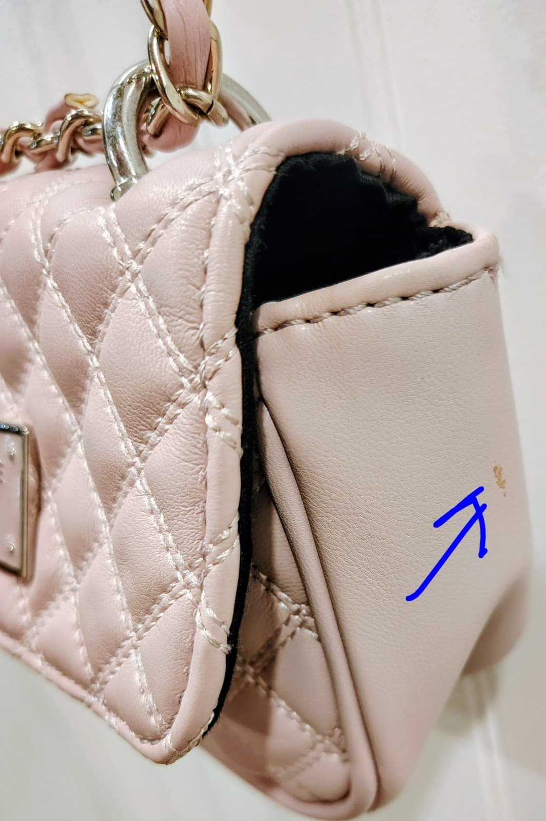 Kendall & Kylie Rose Pink Quilted Crossbody Bag With Chain - Thumbnail 6