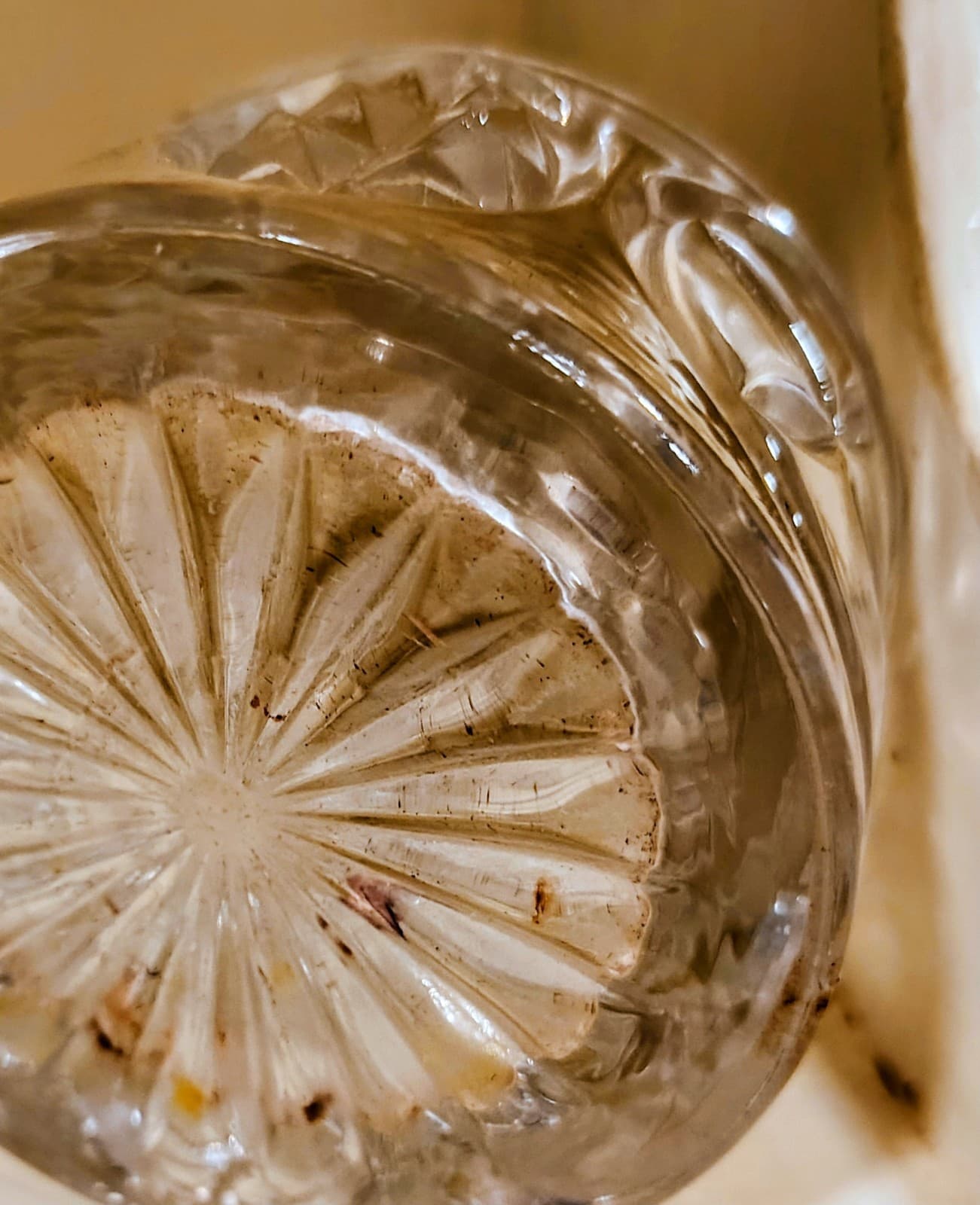 Antique 1880-1890 Ornate Cut Glass Jar With Silver Lid - Thumbnail 3