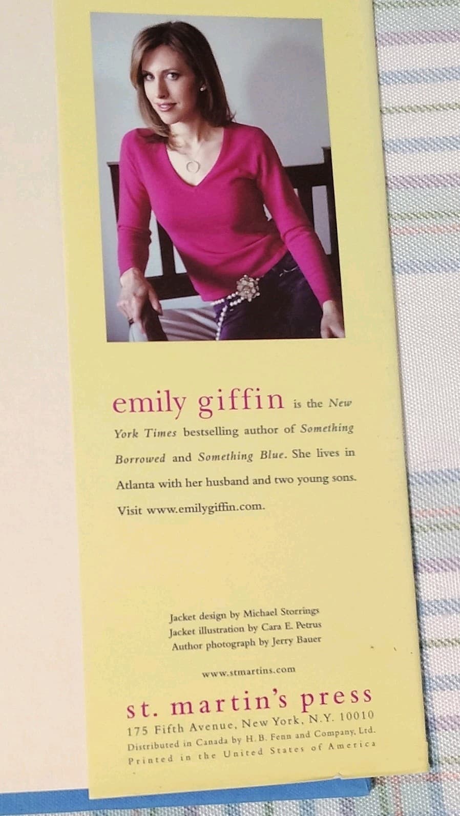 Emily Giffin Signed Baby Proof Hardcover Book St. Martin's Press - Thumbnail 4