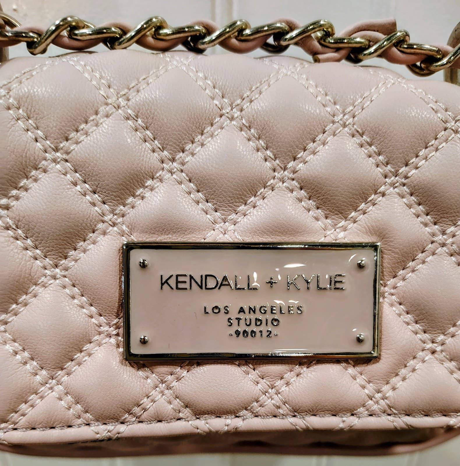 Kendall & Kylie Rose Pink Quilted Crossbody Bag With Chain